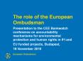 The role of the European Ombudsman PowerPoint PPT Presentation