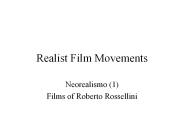 Realist Film Movements