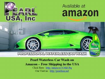 Pearl Waterless Car Wash on Amazon