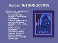 Rome:%20INTRODUCTION PowerPoint PPT Presentation