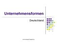 Unternehmensformen PowerPoint PPT Presentation