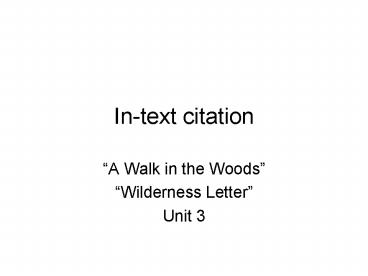 In-text citation