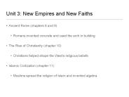 Unit 3: New Empires and New Faiths