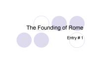 The Founding of Rome