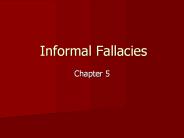 Informal Fallacies