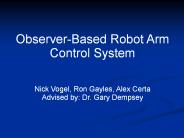 Observer-Based Robot Arm Control System