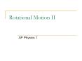 Rotational Motion II PowerPoint PPT Presentation