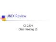 UNIX%20Review PowerPoint PPT Presentation