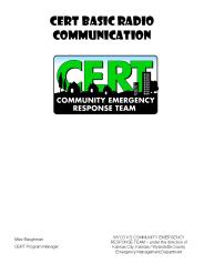 CERT Basic Radio Communication
