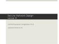 Secure Network Design Lecture 10 PowerPoint PPT Presentation