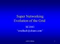 Super Networking  Evolution of the Grid PowerPoint PPT Presentation