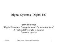 Digital Systems: Digital I/O