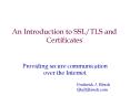 An Introduction to SSL/TLS and Certificates PowerPoint PPT Presentation