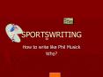 SPORTSWRITING PowerPoint PPT Presentation