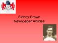 Sidney Brown Newspaper Articles PowerPoint PPT Presentation