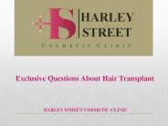 Exclusive Questions About Hair Transplant