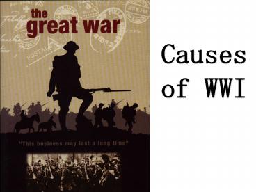 Causes of WWI