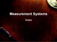 Measurement Systems
