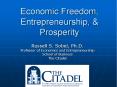 Economic Freedom, Entrepreneurship, PowerPoint PPT Presentation