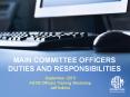 MAIN COMMITTEE OFFICERS DUTIES AND RESPONSIBILITIES PowerPoint PPT Presentation