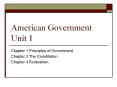 American Government Unit 1 PowerPoint PPT Presentation