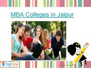 MBA Colleges in Jaipur