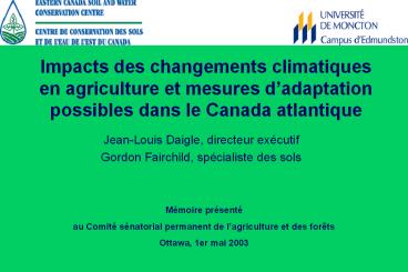 Impacts des changements climatiques en agriculture et mesures d