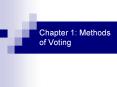 Chapter 1: Methods of Voting PowerPoint PPT Presentation