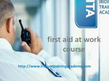 First Aid Training Course london