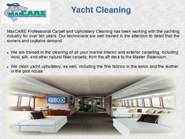 Professional Yacht Carpet Cleaning Service