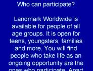 Landmark Forum – To Make a Lasting Difference (1)