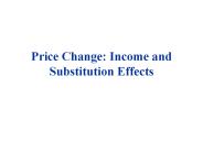 Price Change: Income and Substitution Effects