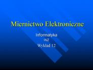 Miernictwo Elektroniczne