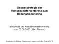 Gesamtstrategie der Kultusministerkonferenz zum Bildungsmonitoring PowerPoint PPT Presentation