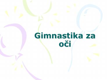 Gimnastika za oci