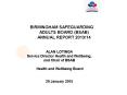 BIRMINGHAM SAFEGUARDING ADULTS BOARD (BSAB) ANNUAL REPORT 2013/14 PowerPoint PPT Presentation