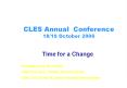CLES Annual Conference 18/19 October 2006 PowerPoint PPT Presentation