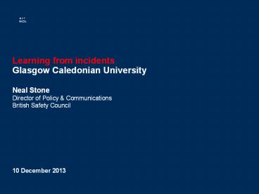 Learning from incidents