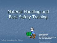 Material Handling and Back Safety Training