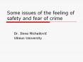 Some issues of the feeling of safety and fear of crime PowerPoint PPT Presentation