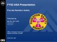 FY02 ASA Presentation  Provide Radiation Safety PowerPoint PPT Presentation