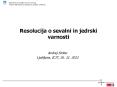 Resolucija o sevalni in jedrski varnosti PowerPoint PPT Presentation