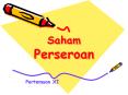 Saham Perseroan PowerPoint PPT Presentation