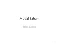 Modal Saham PowerPoint PPT Presentation