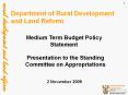 Department of Rural Development and Land Reform PowerPoint PPT Presentation