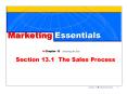 Section 13.1 The Sales Process PowerPoint PPT Presentation