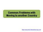 Common Problems with Moving to another Country