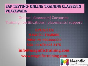 sap testing online training in usa,uk