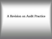 A Revision on Audit Practice