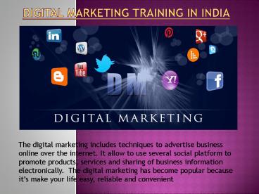 Digital Marketing Training In India